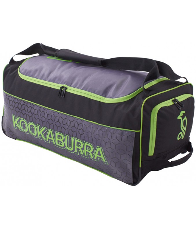 Kookaburra 5.0 Wheelie Bag (Black/Lime)